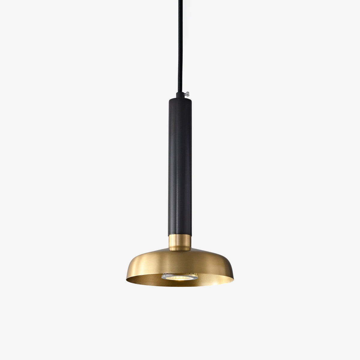Zephyros Modern Brass Pendant Light with Black Frame for Dining Room