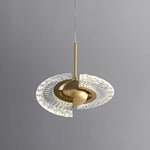Zyra Modern Brass LED Pendant Light for Dining Room and Living Room