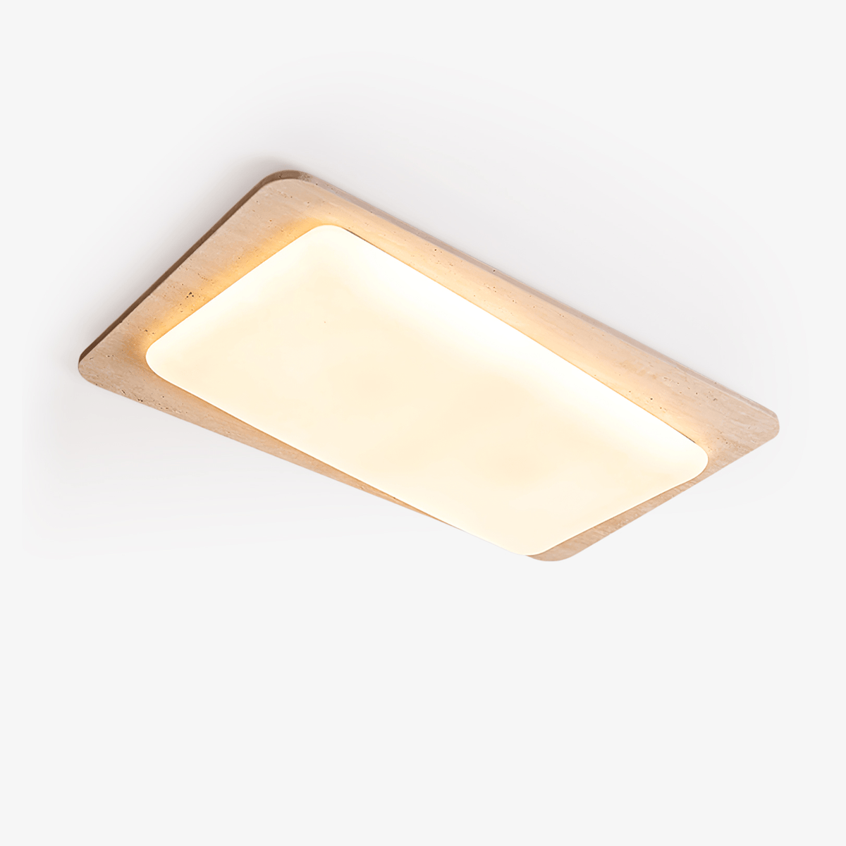 Aurilith Travertine Ceiling Light — Modern Flush Mount LED Fixture