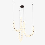 Thalorin LED Pendant Light – Modern Cascading Orb Chandelier for Dining & Living Spaces