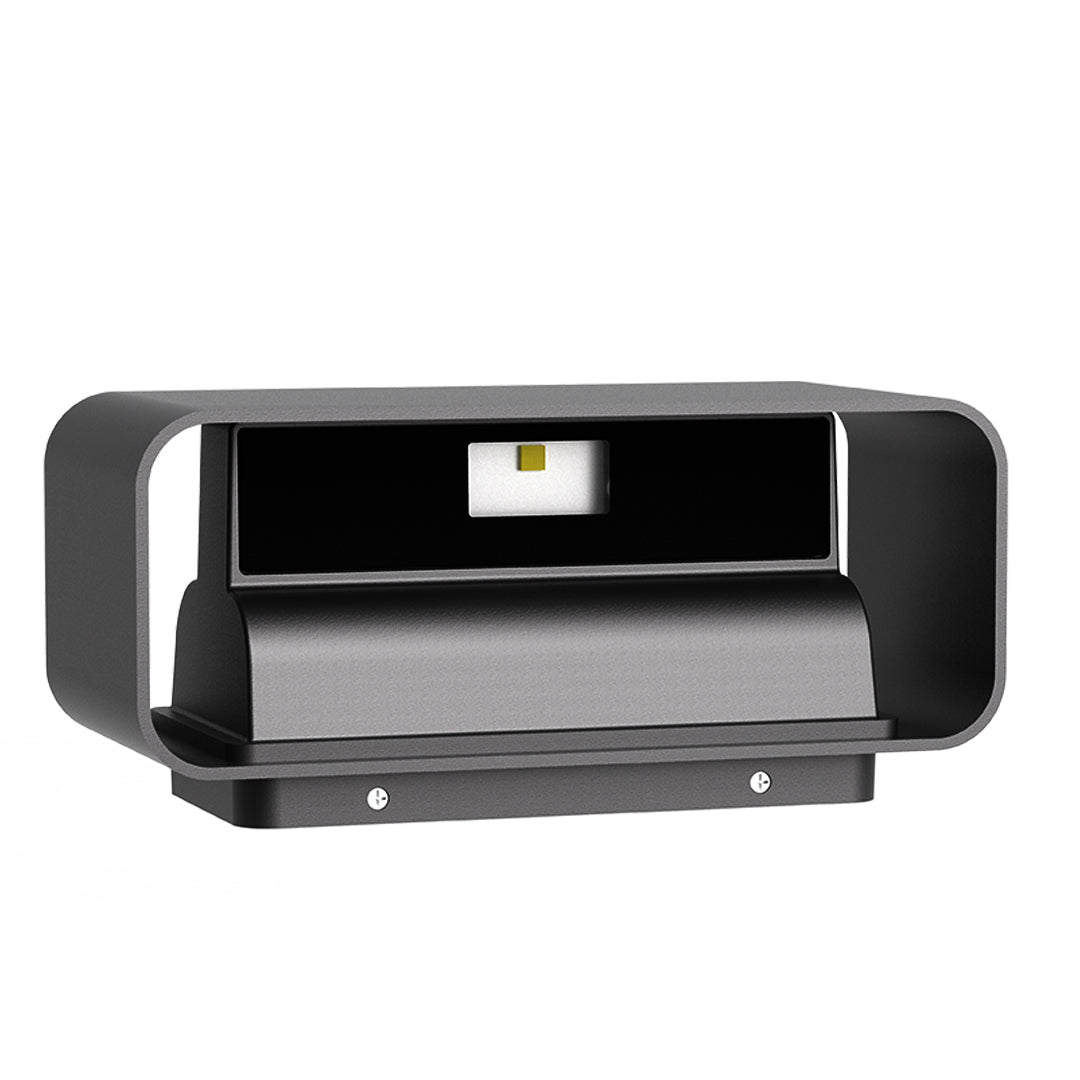 Nordic Minimalist Outdoor Up and Down Wall Light in Black Aluminum