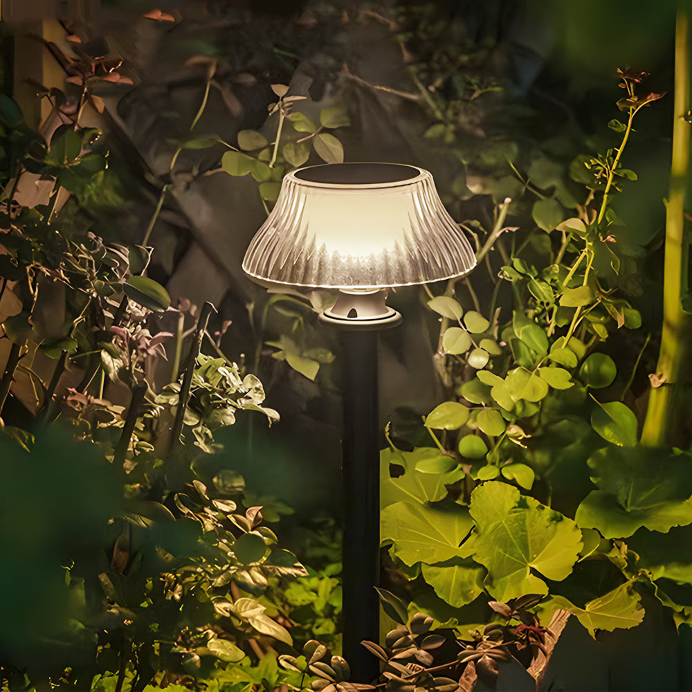 Solar-Powered Vintage Lawn Stake Lights, Set of 4, IP65 Waterproof, 3000K Warm Glow