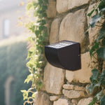 Geometric Outdoor Wall Sconce with Directional LED Light