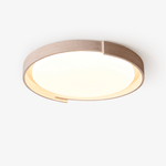 Orbital Edge Flush Mount Ceiling Light in Yellow Travertine
