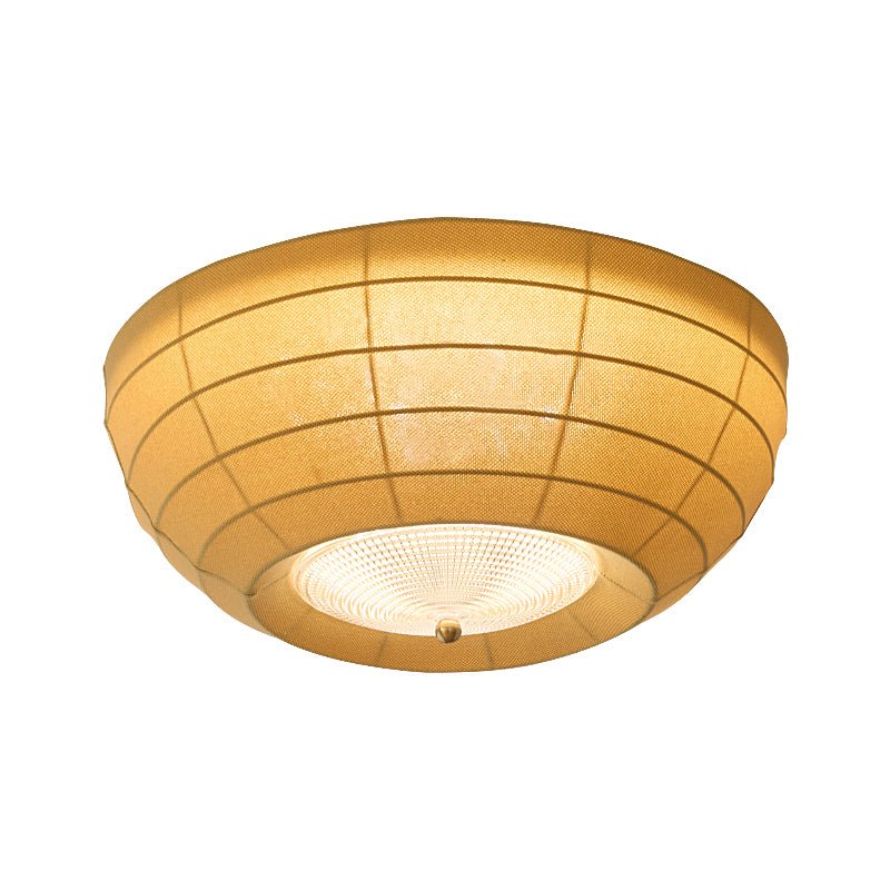 Thalina Fabric Ceiling Light in Olive Green – Modern Flush Mount LED