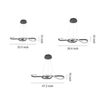 Rhapsody Linear LED Chandelier – Modern Minimalist Pendant Light for Dining & Living Spaces