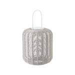 Woven Outdoor LED Lantern in Stainless Steel, Modern Minimalist Garden Light