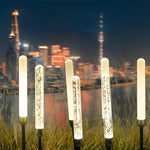 Lumina Reed LED Garden Light Set of Five in Acrylic and Stainless Steel