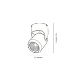 Modern Adjustable LED Downlight in Aluminum for Ceiling and Wall