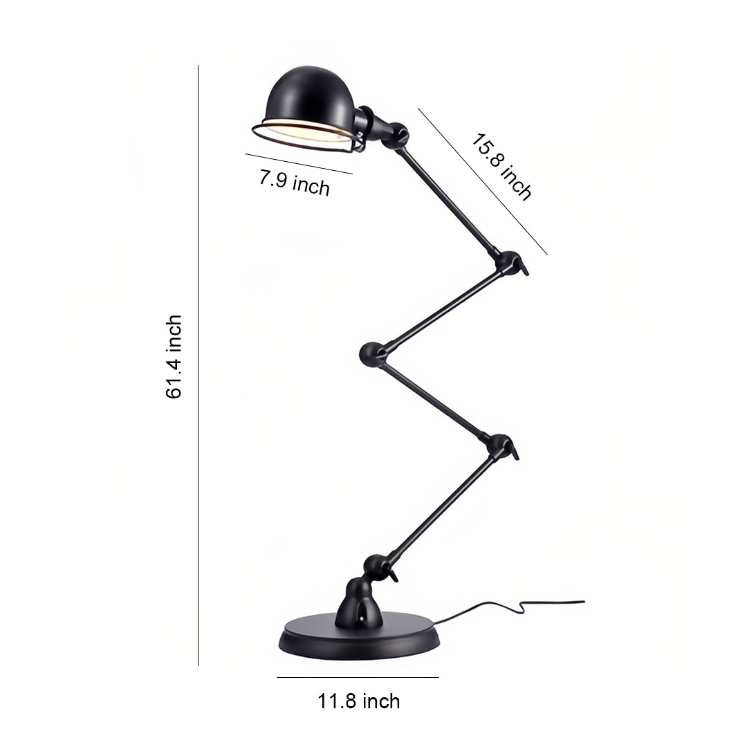 Architectural Reading Floor Lamp with Articulated Arm for Living Room