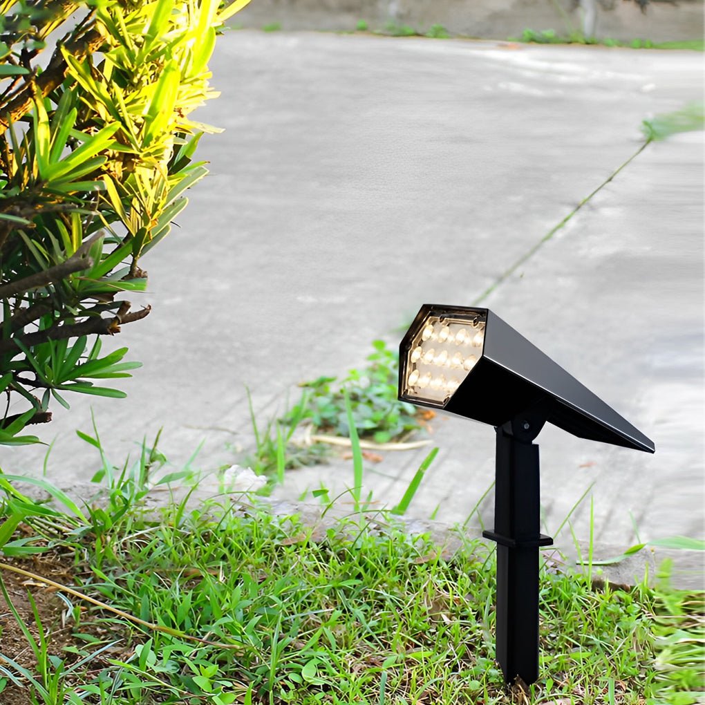 Solar Spike Spotlight with Adjustable Head for Garden and Landscape