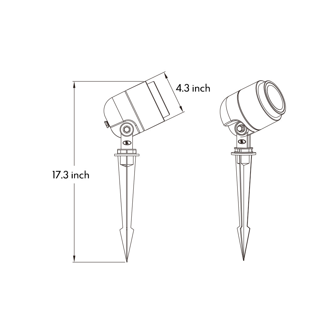 Modern LED Ground Spike Lights for Landscape Illumination