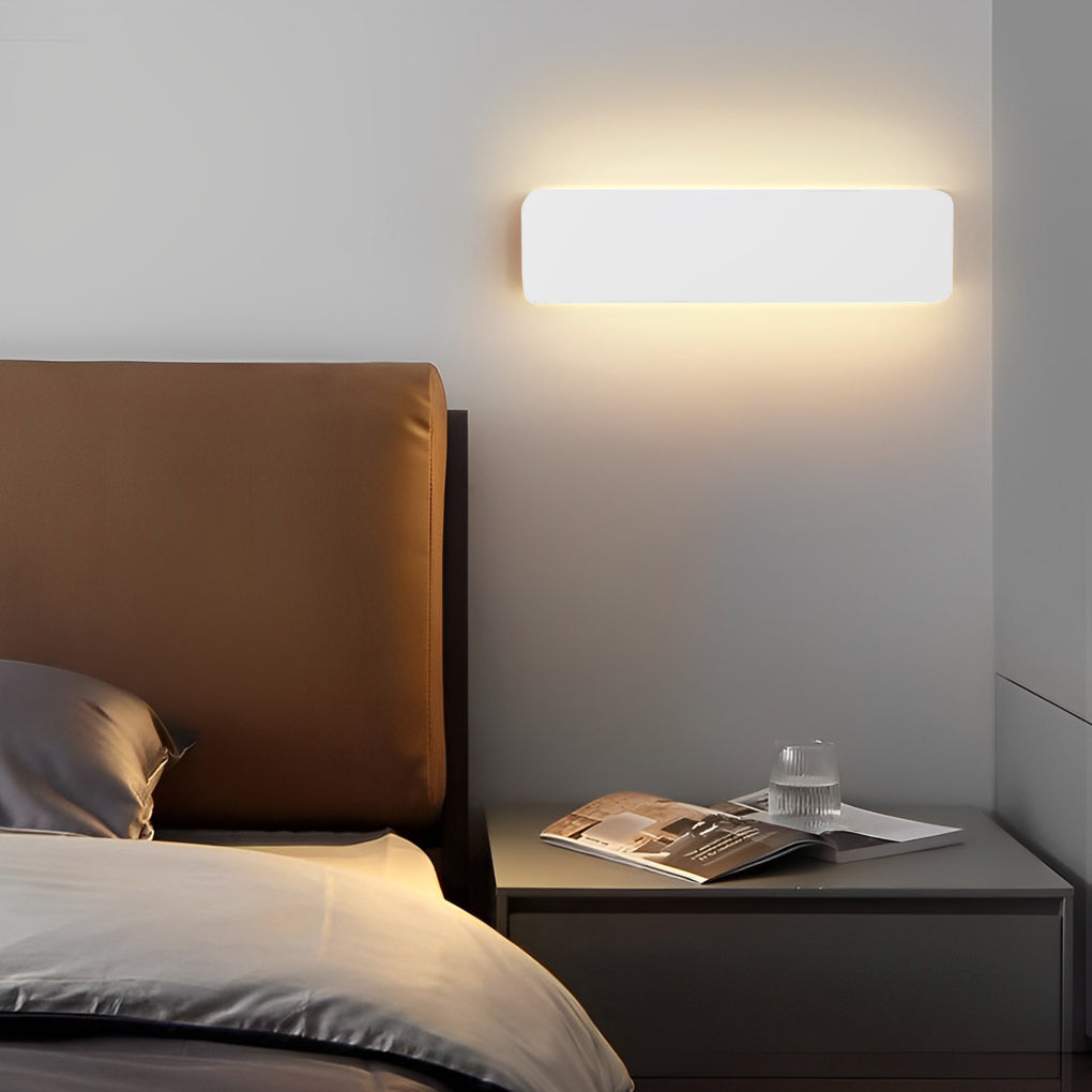 Modern White Aluminum LED Wall Sconce with 270° Adjustable Head