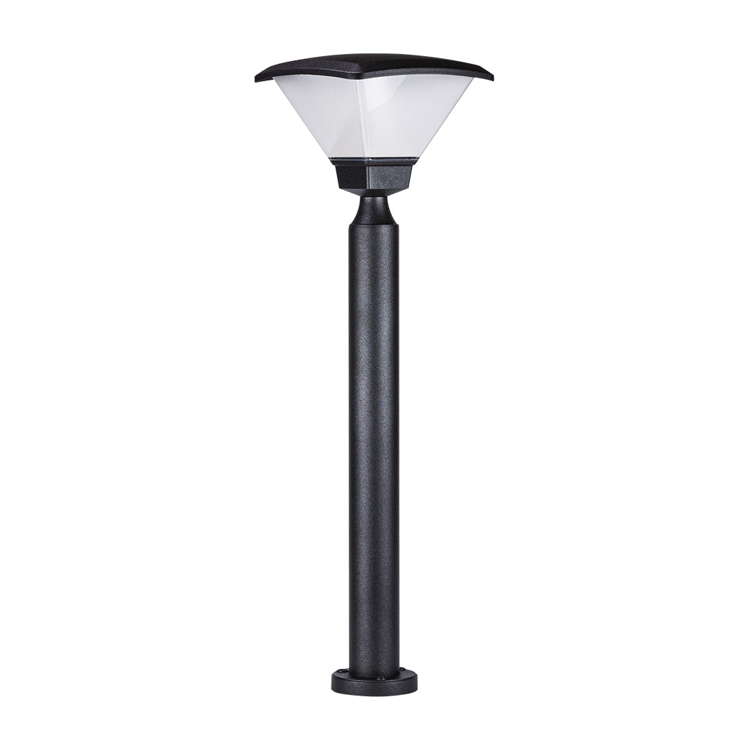 Modern Outdoor Bollard Light – Minimalist Black Garden Pathway Lamp