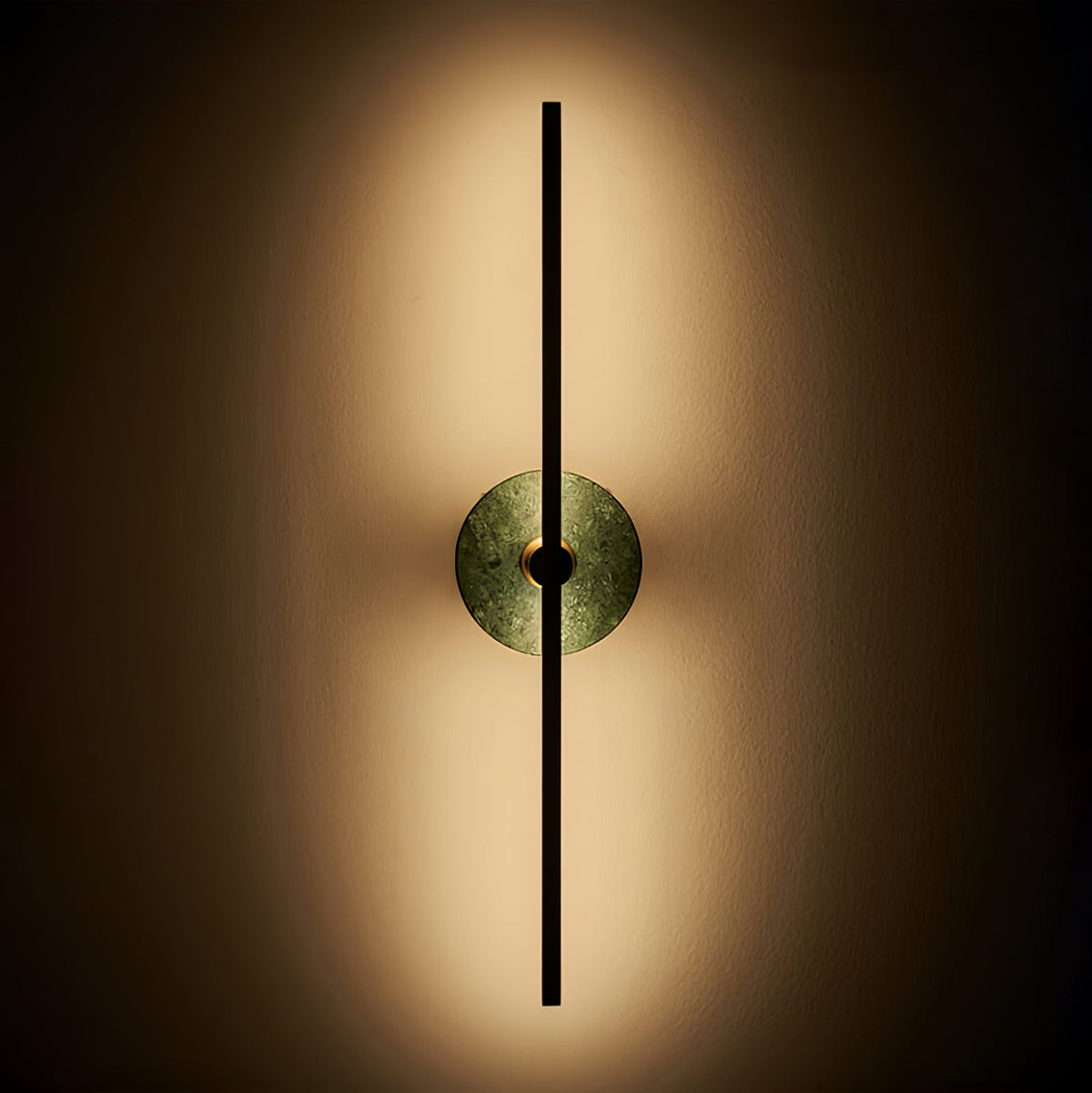 Zylaro Stone Wall Light – Brushed Brass & Marble LED Sconce