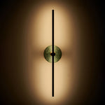 Zylaro Stone Wall Light – Brushed Brass & Marble LED Sconce
