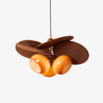 Orabel Ember Chandelier – Modern Walnut & Glass Pendant Light