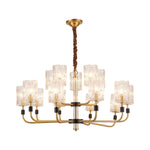 Aurelia Copper Glass Chandelier — Modern Minimalist Luxury Pendant Light