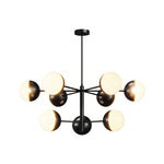 Solid Copper Globe Chandelier with Clear Glass Shades for Modern Interiors