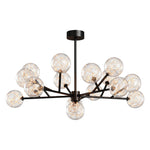 Celestial Glass Globe Chandelier – Modern Molecular LED Pendant for Dining and Living Spaces