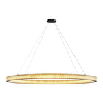 Aurelia Circular LED Chandelier in Copper, Chrome, or Black