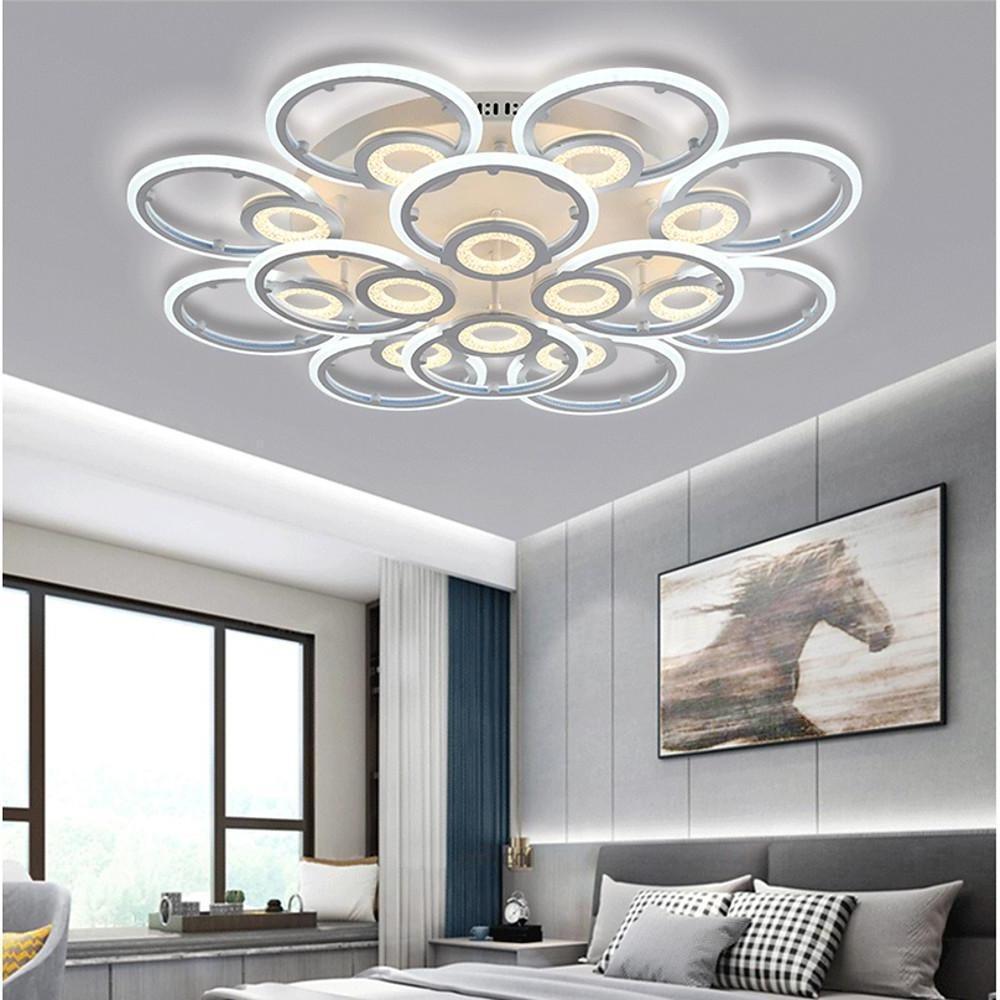 Lumen Ring Flush Mount LED Ceiling Light in White Metal
