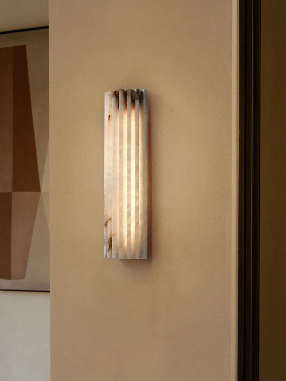 Alvia Alabaster Wall Sconce — Natural Stone LED Wall Light