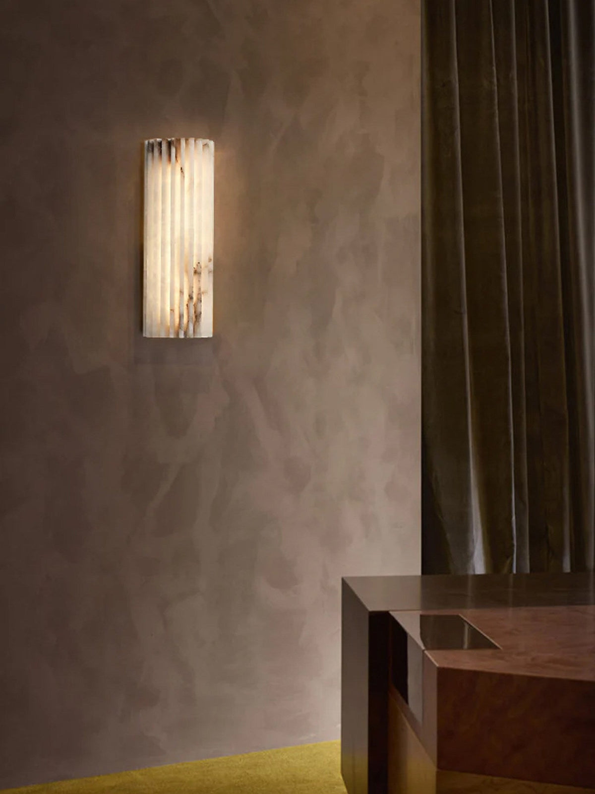 Alvia Alabaster Wall Sconce — Natural Stone LED Wall Light