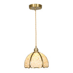 Vintage Crystal Pendant Light in Solid Copper, Small Scale