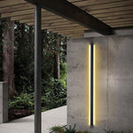 Modern Linear LED Outdoor Wall Light in Black