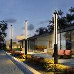 Modern Tall Garden Bollard Light | Minimalist Black Aluminum LED Pathway Lamp