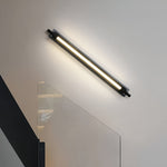 Linear LED Wall Sconce in Black with Up-Down Illumination for Modern Hallways