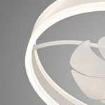 Lumina White Ceiling Fan with Integrated LED Ring Light