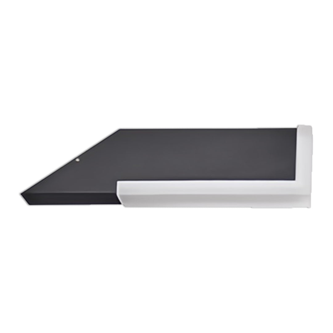 Modern Outdoor Wall Lantern with Black Aluminum Frame and Warm LED Light