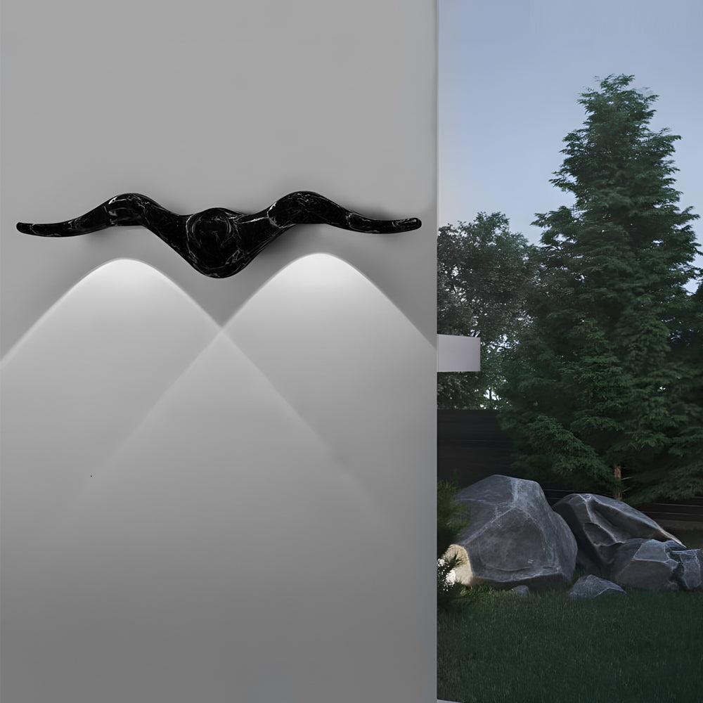 Aurelia Seagull Outdoor Wall Sconce in Matte Black or White
