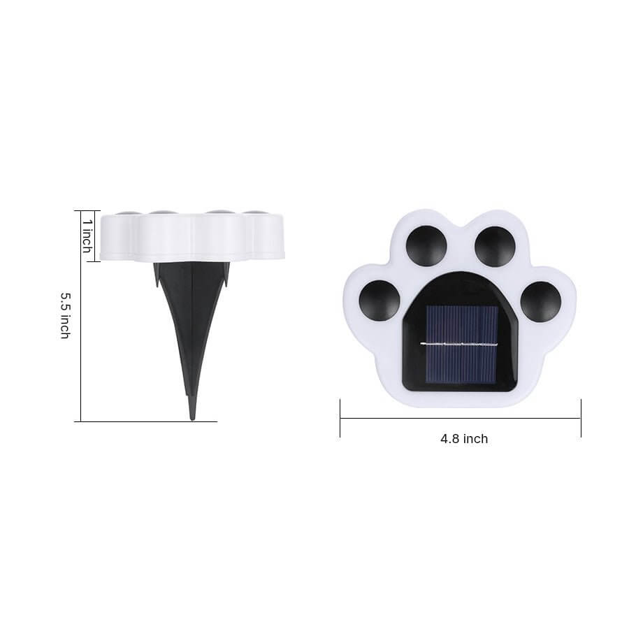 Modern Solar Animal Paw Step Lights for Garden Stairs, Set of 4