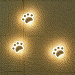 Modern Solar Animal Paw Step Lights for Garden Stairs, Set of 4