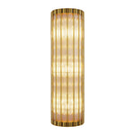 American-Style Copper Linear Wall Sconce with Clear Glass Shade