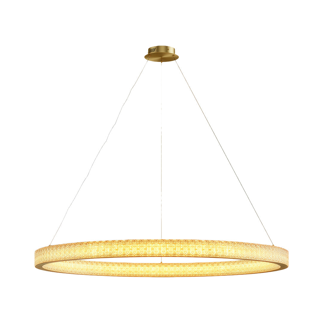 Aurelia Circular LED Chandelier in Copper, Chrome, or Black