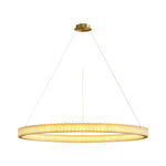 Aurelia Circular LED Chandelier in Copper, Chrome, or Black