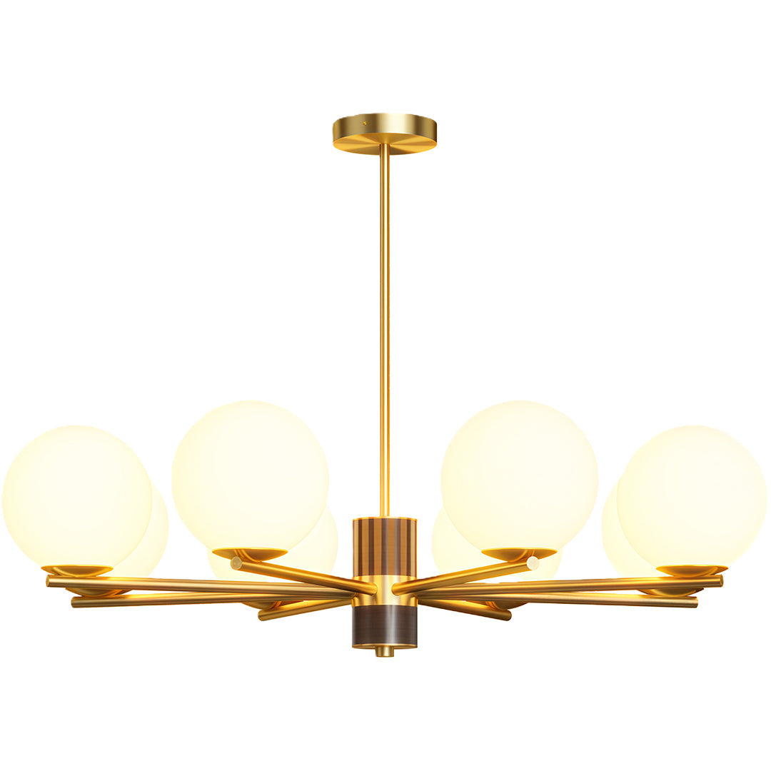 Modern Copper Art Glass Chandelier for Dining Room and Living Space