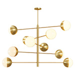 Solid Copper Globe Chandelier with Clear Glass Shades for Modern Interiors