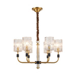 Aurelia Copper Glass Chandelier — Modern Minimalist Luxury Pendant Light