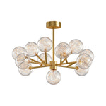 Celestial Glass Globe Chandelier – Modern Molecular LED Pendant for Dining and Living Spaces