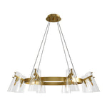 Modern Copper Chandelier with Acrylic Shades for Dining and Living Spaces