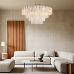 Aurelia Mid-Century Modern Copper Glass Chandelier