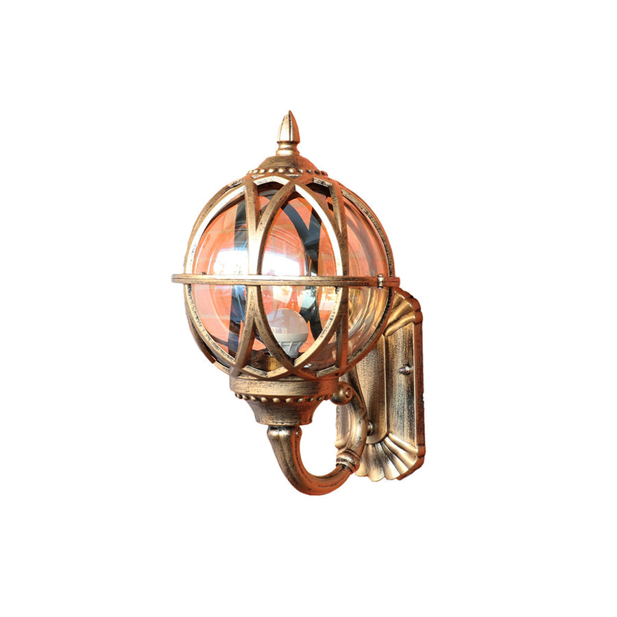 European Outdoor Wall Sconce – Cast Aluminum, Waterproof, Bronze & Black