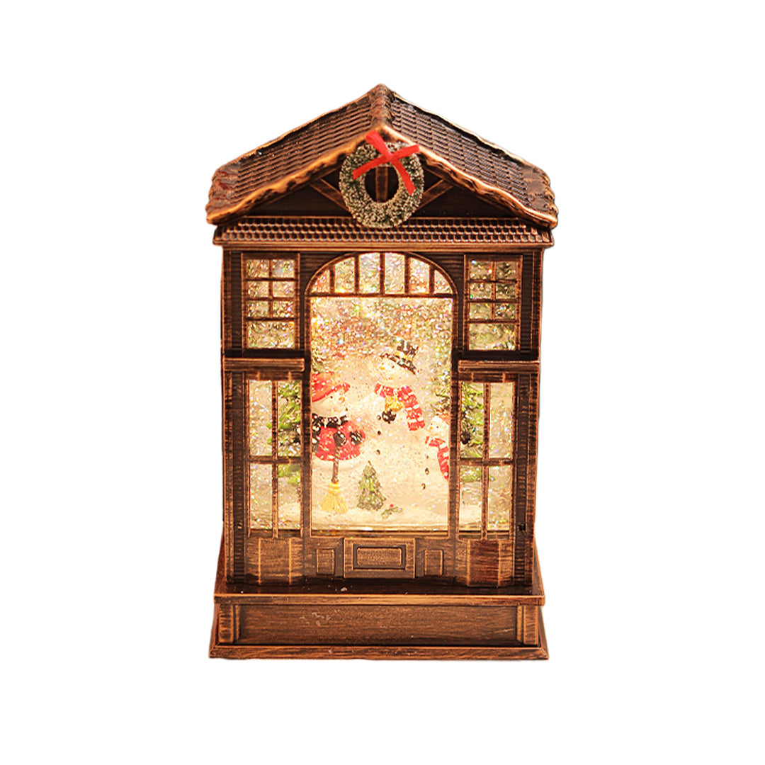 Nordic LED Christmas Table Lamp with Resin Ornament