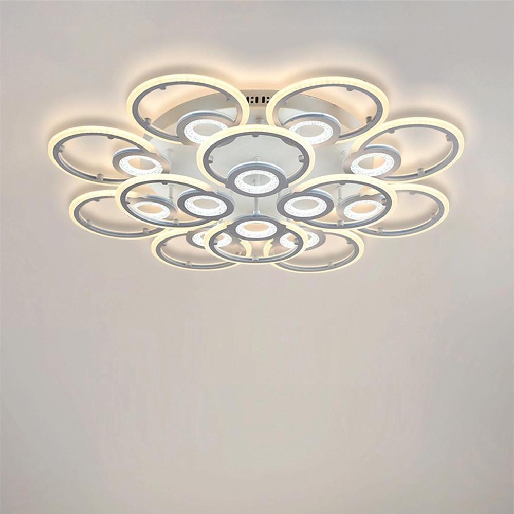 Lumen Ring Flush Mount LED Ceiling Light in White Metal