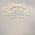 Lumen Ring Flush Mount LED Ceiling Light in White Metal